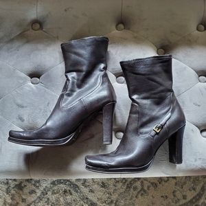COPY - dark brown heeled boots